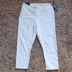 Under Armour White HeatGear Compression Leggings Capri